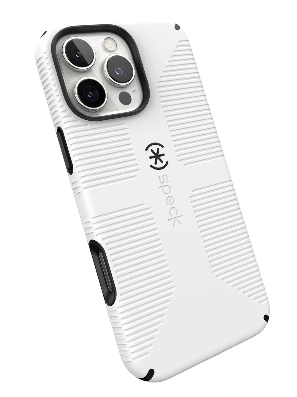 Speck CandyShell Grip iPhone 16 Case MagSafe White Black Protective Cover